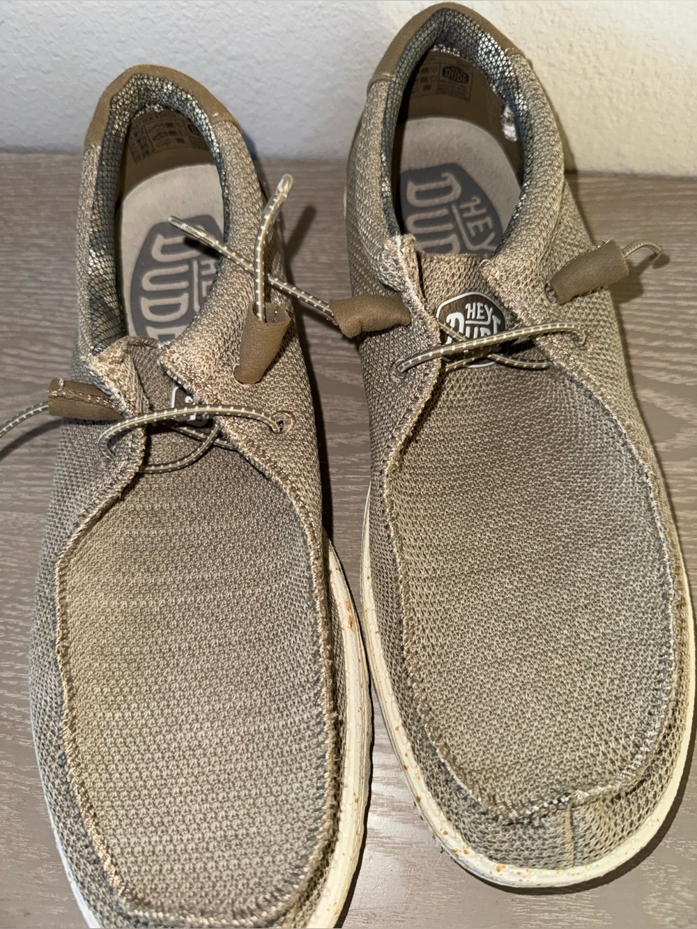Hey Dude Men's Wally Sox Slip-On Shoe size M12 -tan - Picture 5 of 11